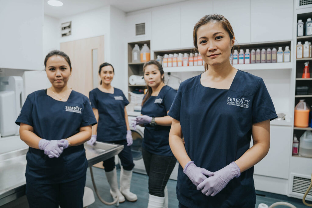 A team of embalmers in Singapore
